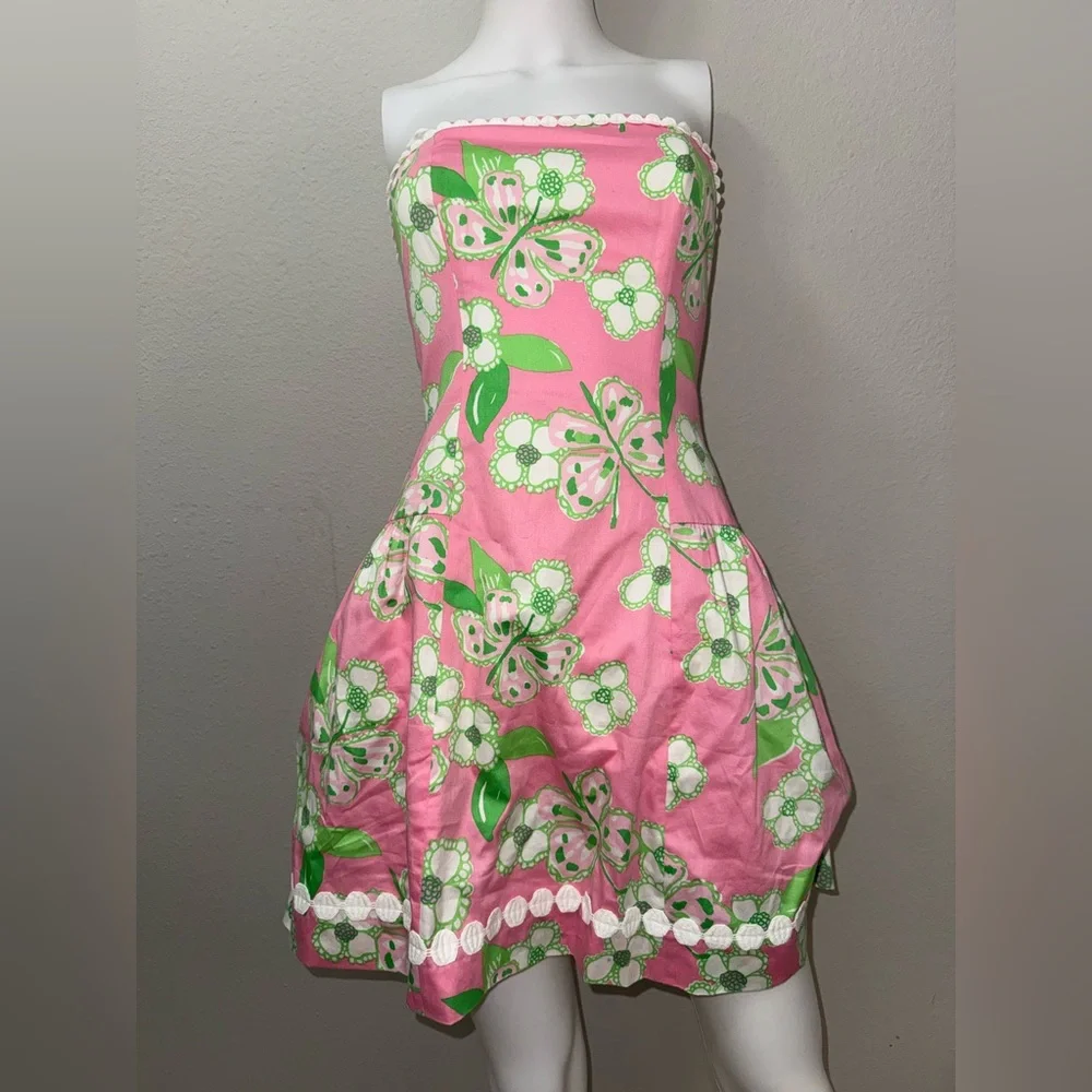 Lilly Pulitzer Jordan Dress Pretty Pink Tootie 00 - Picture 2 of 6